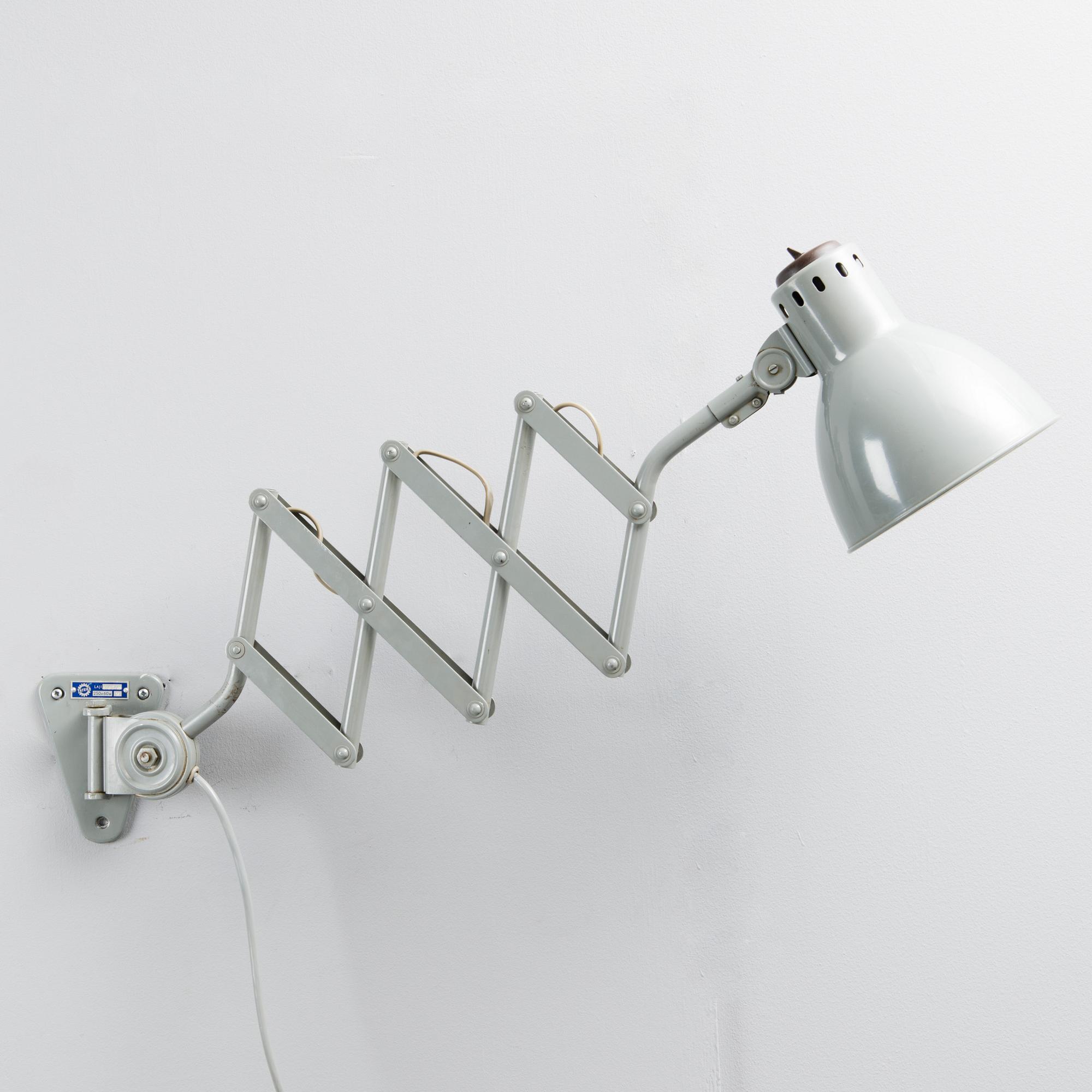 SWIVEL WALL LAMP / INDUSTRIAL LAMP, Tateka, 1950s/60s.