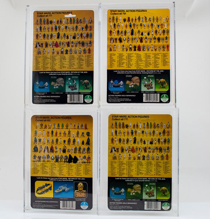 STAR WARS, Rancor Keeper, Gamorrean Guard, Ree-Yees & Lando Calrissian, ROTJ, Kenner 1983.