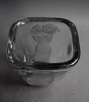 VAS, glas, Sven Palmqvist, Orrefors, sign o dat 1952.