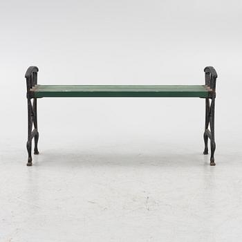 Folke Bensow, garden bench, "Park Bench No. 2", Näfveqvarns bruk, first half of the 20th century.