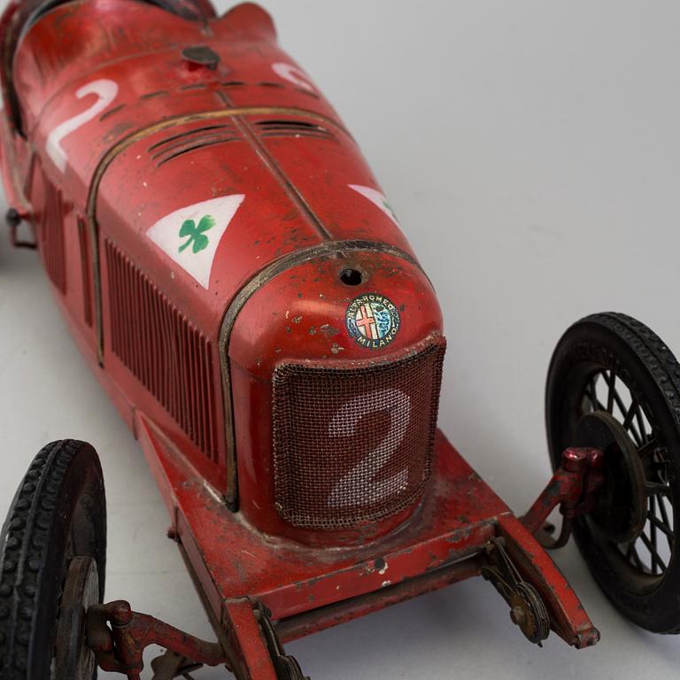 A red tinplate CIJ Alfa Romeo P2, France, ca 1930.