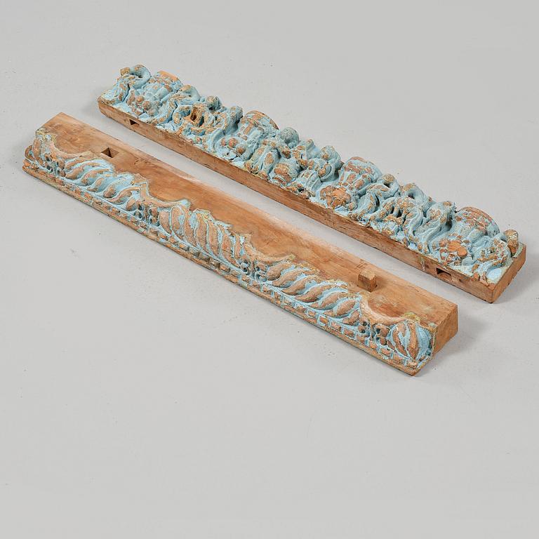 DEKORELEMENT, tvådelat, 1800-tal.