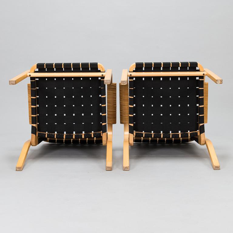 Alvar Aalto, nojatuoleja, 3 kpl, malli 45, Artek 1900-luvun loppu.