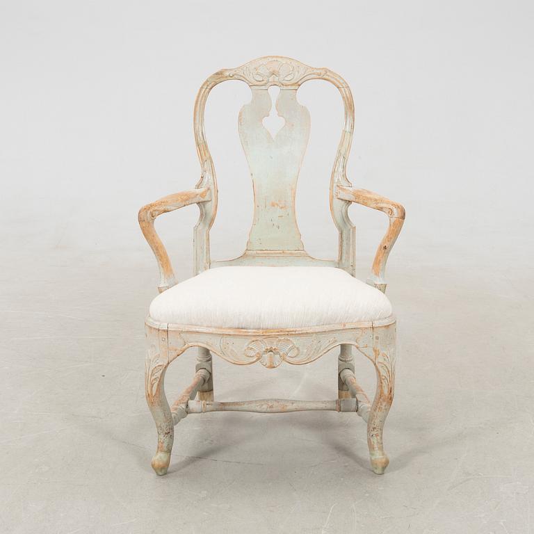 Armchair Stockholm work in Rococo, second half of the 18th century.