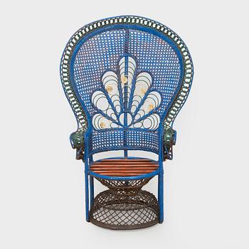 A rattan peacock chair, second half of the 20th century.