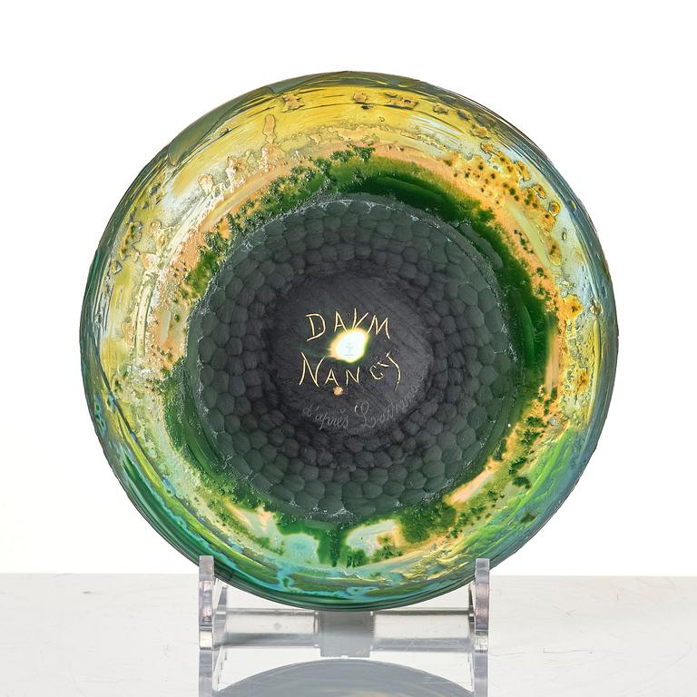 Edmond Lachenal, (after a drawing by the same), an Art Nouveau cameo glass vase, Daum, Nancy, France.