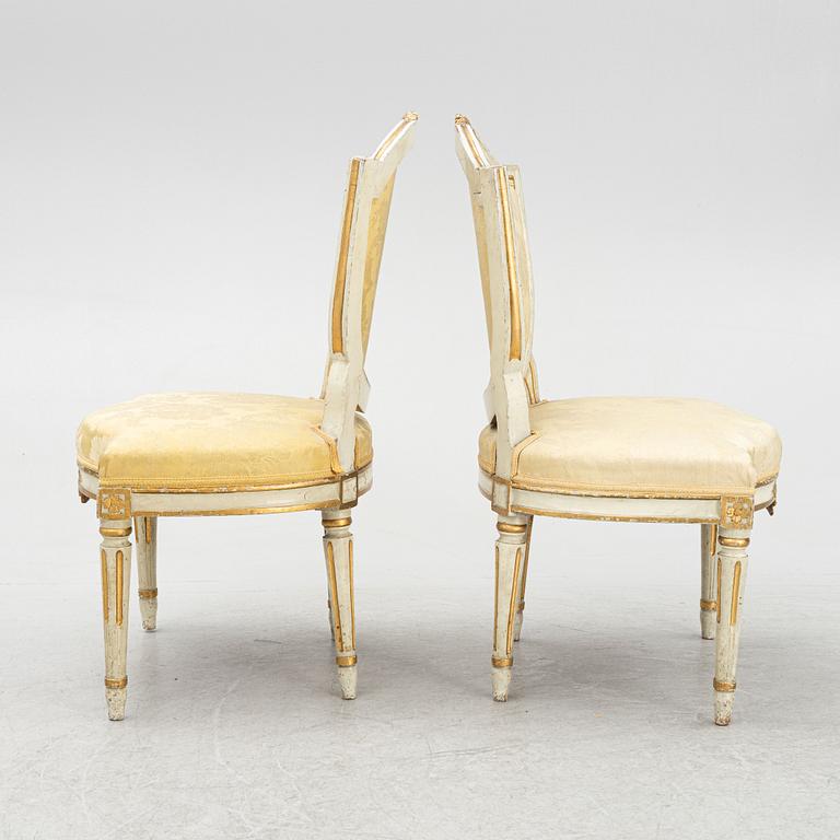A pair of Gustavian chars by E. Holm (master in Stockholm 1779-1814).