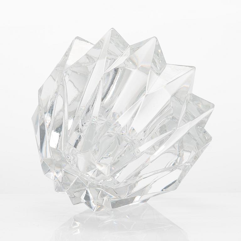 Aimo Okkolin, skål, "Näckros", signerad Aimo Okkolin, Riihimäen Lasi Oy.