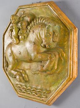 ARON SANDBERG, bemålad gips, Art Deco, 1920-tal. Sign.