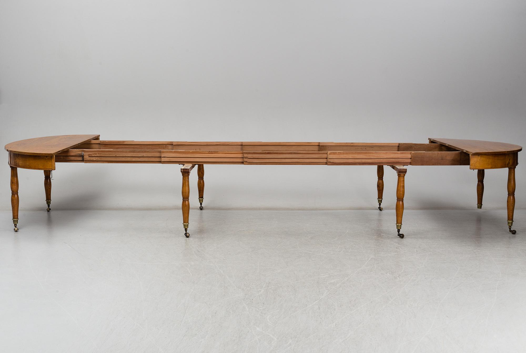 A Swedish mid 19th century dinner table.