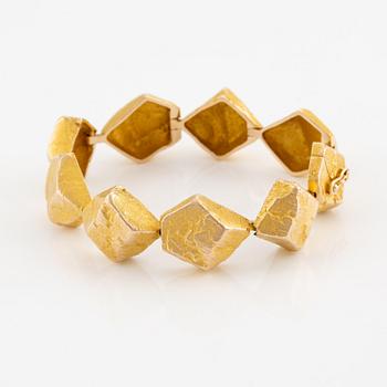 Björn Weckström, a bracelet, 14K gold, "Lapplands stenar", for Lapponia Helsinki 1969.