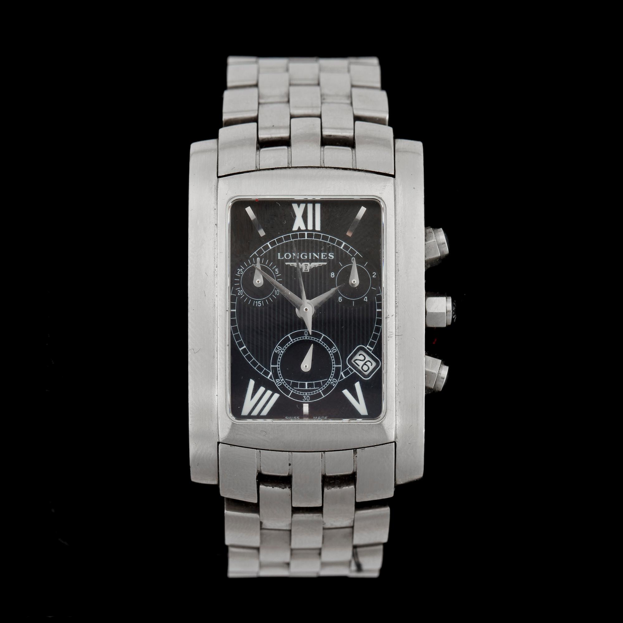 ARMBANDSUR, herr, Longines, Dolce Vita, kronograf, stål.
