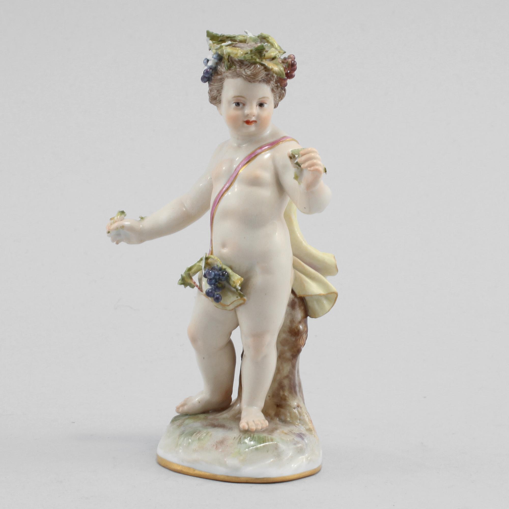 FIGURIN, porslin, "Höst", Meissen, 1900-tal.