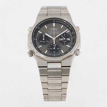 SEIKO, Sports 100, "Tachymeter", wristwatch, 38,5 mm, kronograf.