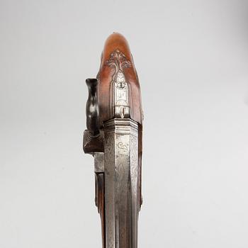 SLAGLÅSPISTOLER, ett par, Sverige 1700-talets andra hälft.