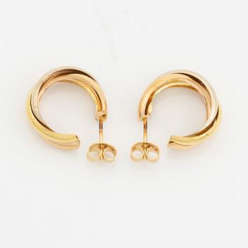 18K gold earrings.