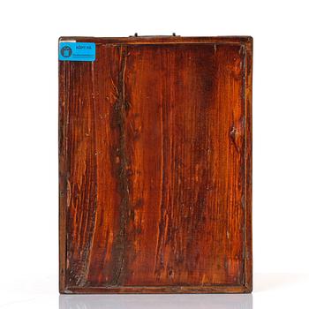 A Chinese hardwood cabinet/medicine chest, Qing dynasty/early 20th century.