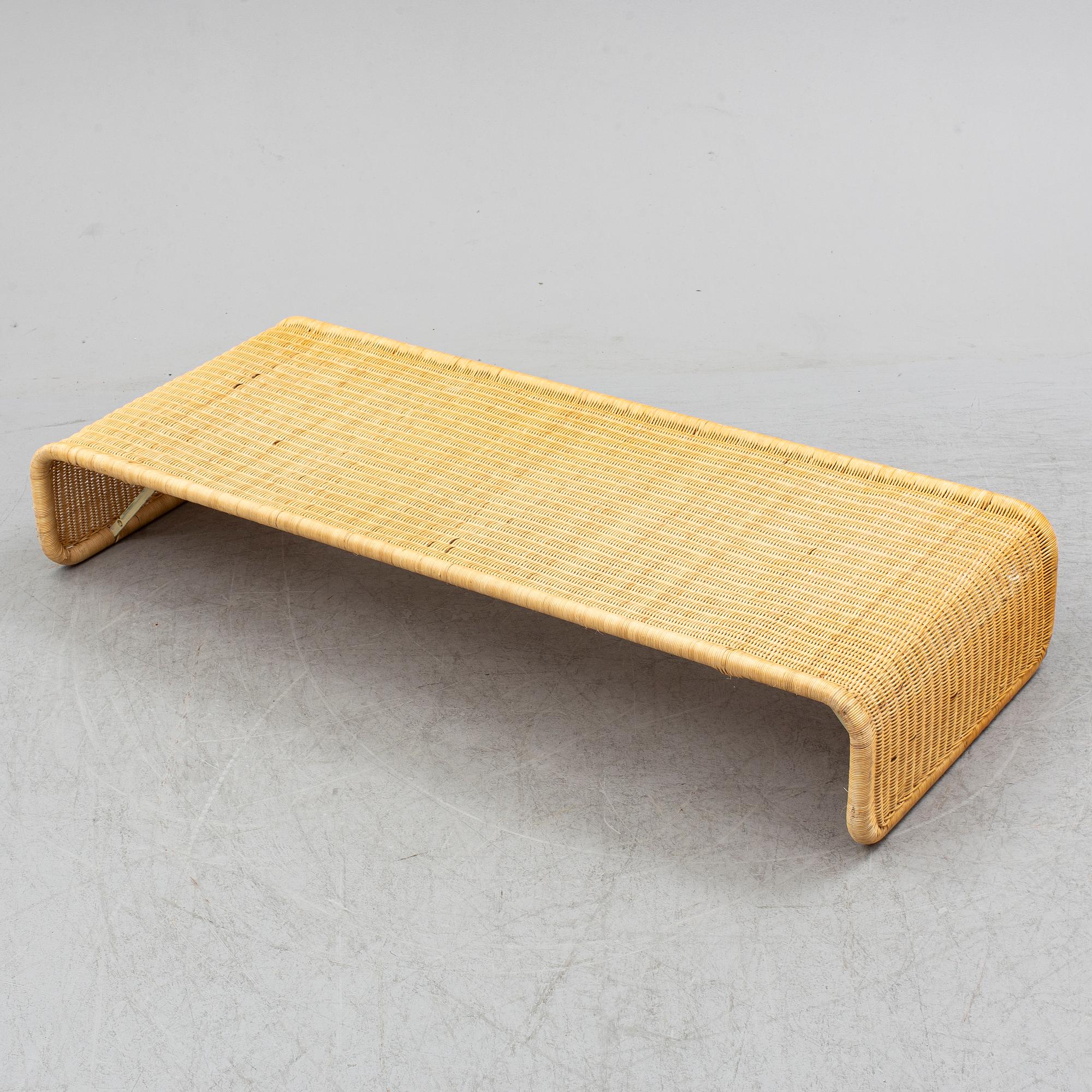 A late 20th century rattan bedside.