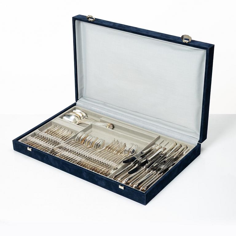 A Swedish silver cutlery set with case, model "Svensk", Lidköpings Matsilver Ab, Lidköping 1997 (60 pieces).