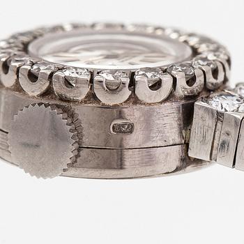 Wristwatch, platinum/18K white gold, with brilliant and 16/16 cut diamonds totalling approximately 7.10 ct.