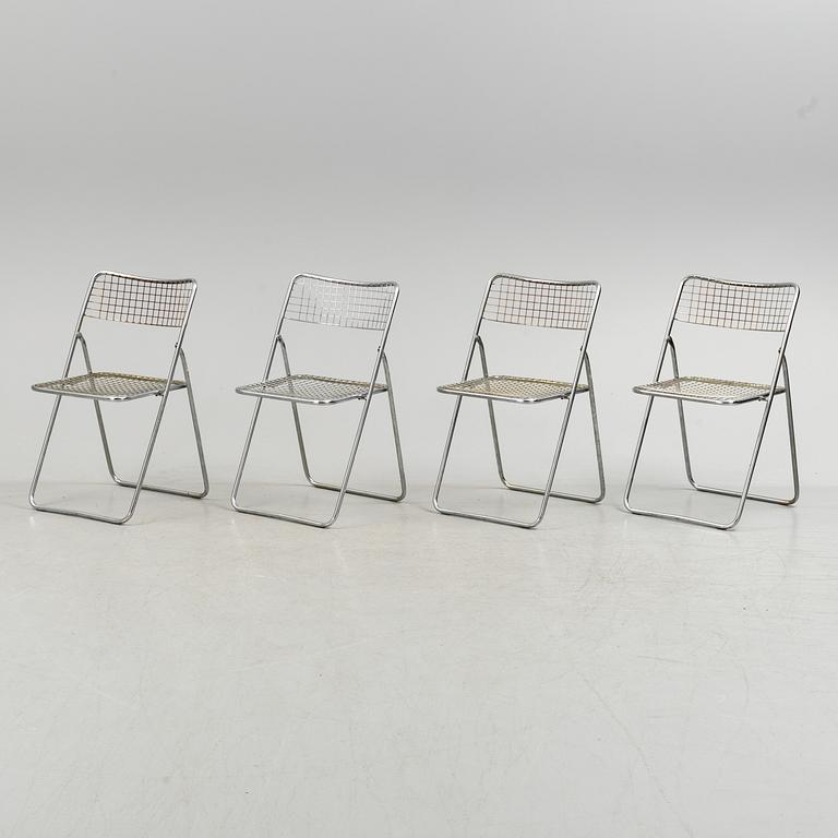 NILS GAMMELGAARD, five 'Ted Net' metal folding chairs from IKEA, 1970's/80's.