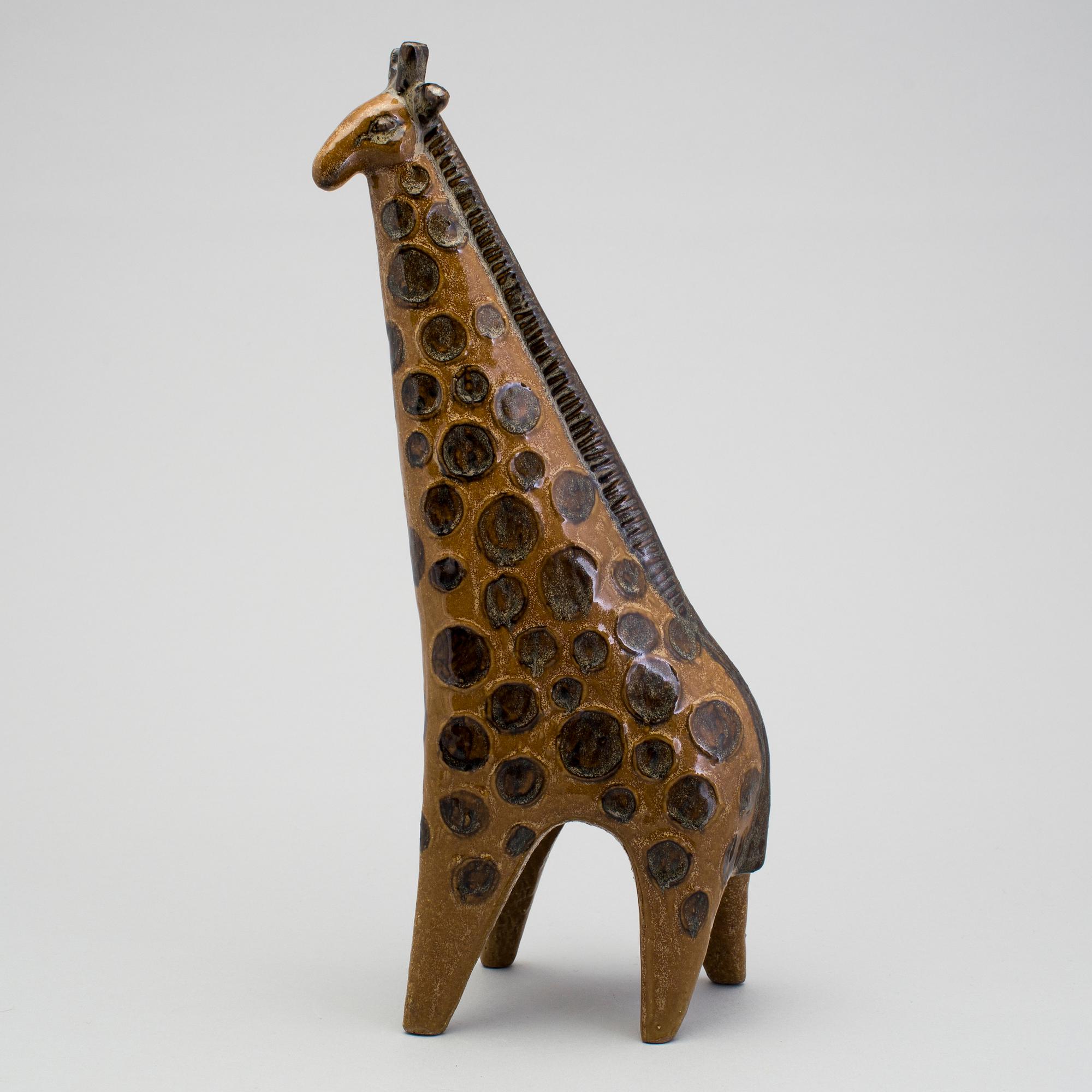 LISA LARSON, a stoneware Giraffe, Gustavsberg, designed 1957.