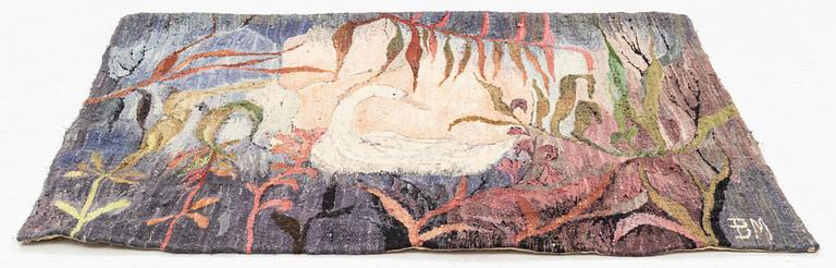 Gobeläng, signerad BM, Polen, ca 123 x 97 cm.