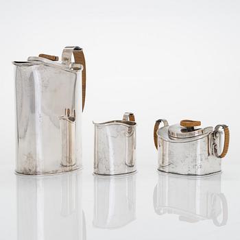 Anita Sarlin, a three piece silver coffee set, Tillander, Helsinki 1950.