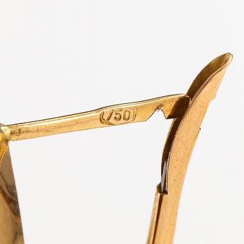 Korvakorupari, 18K kultaa ja korallia.