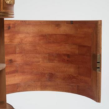The "De Geer cabinets" a pair of demi-lune cabinets by Georg Haupt (master in Stockholm 1770-1784), Gustavian.