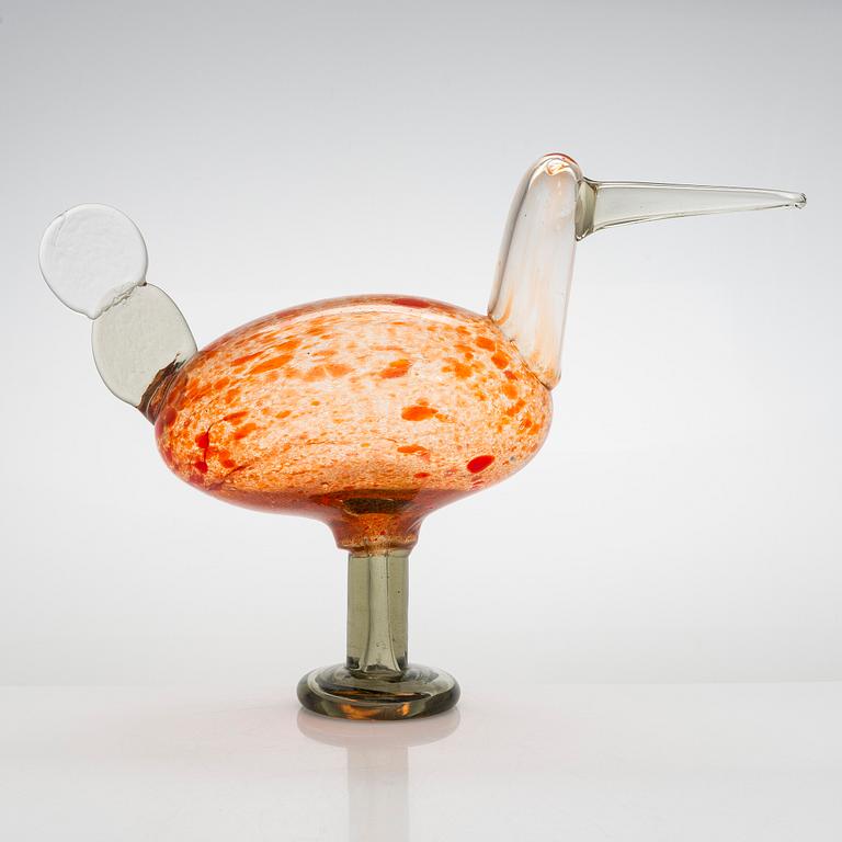 Oiva Toikka, A glass bird, signed Oiva Toikka Nuutajärvi Notsjö.
