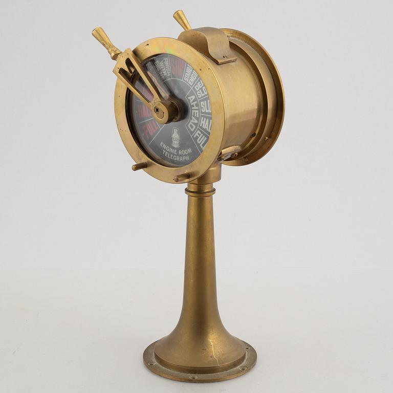 An engine order telegraph, 20th century.