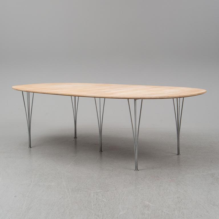BRUNO MATHSSON & PIET HEIN, a 'Superellips' dining table, Fritz Hansen, Denmark, 1994.
