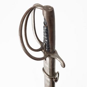 Swedish sabre, m/1825 for hussar troops, with scabbard.