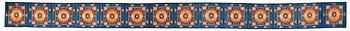 224. A MEDITATION CARPET, fourteen squares, an antique Ningxia, China late Qing, ca 822 x 60 cm.