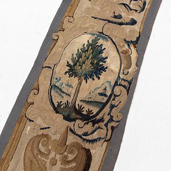 A 17th century, tapestry fragment, c. 295 x 195 Flanders,.