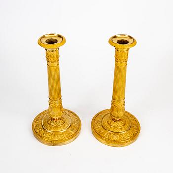 A pair of Empire candle sticks first half of the 19th century.