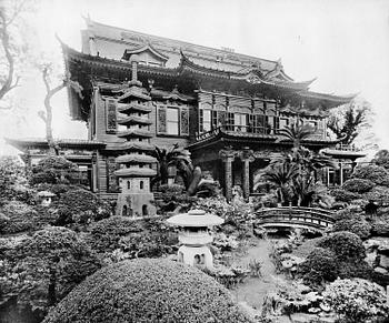 A Japanese six fold screen, early 20th Century.