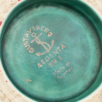 WILHELM KÅGE, "Argenta", stonewere vase, Gustavsberg,