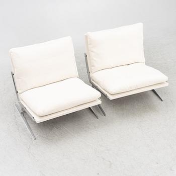 Preben Fabricius & Jørgen Kastholm, a pair of model 561 lounge chairs, Bo-Ex, Denmark, 1960's/70's.