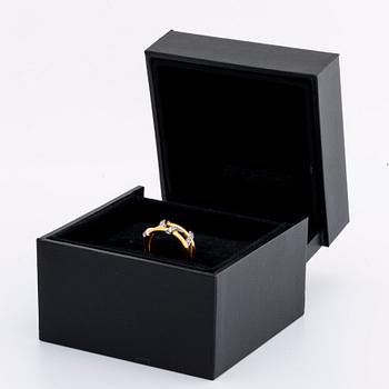 ENGELBERT RING 18k guld m briljanter 0,24 ct totalt ingraverat, Stockholm 1996, original etui och box.