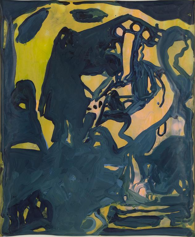 Johan Scott, mixed media on acrylic film, signed and dated 2002.