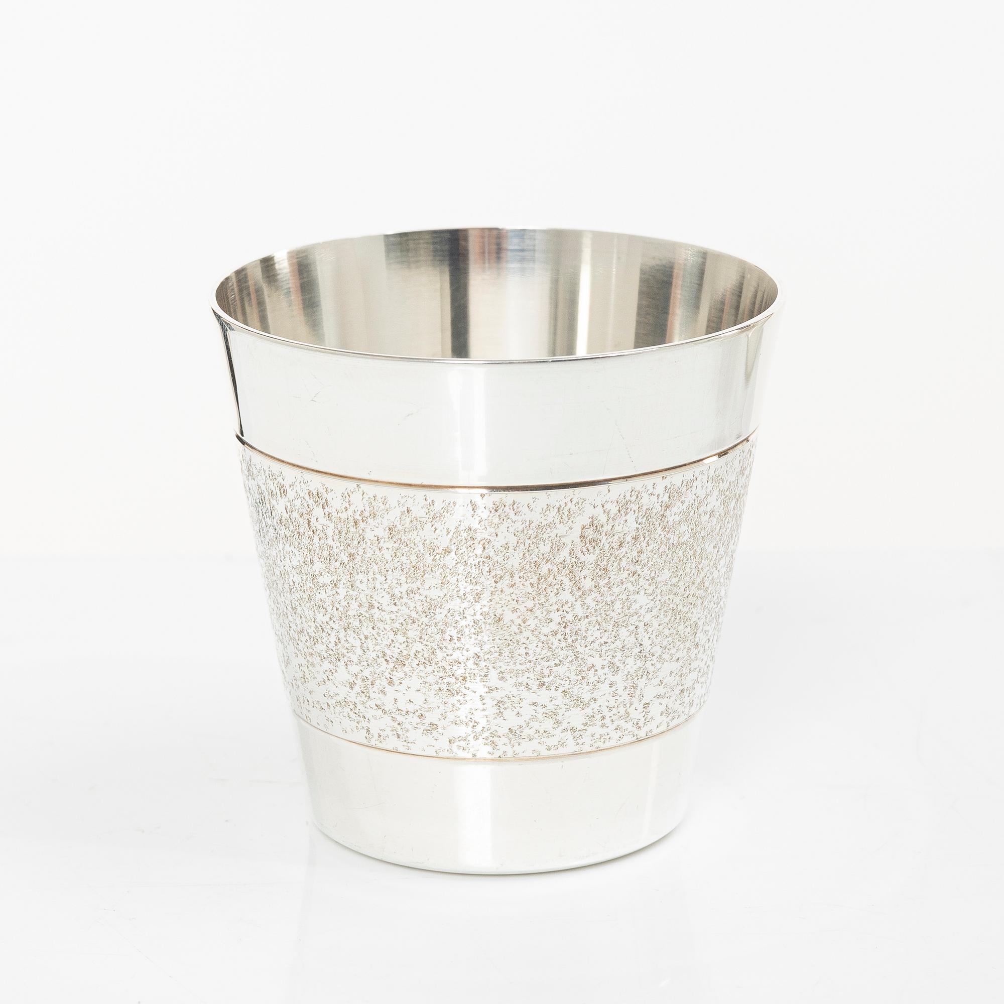A set of twelve Swedish sterling silver cups, mark of Alton Guldvaru Ab, Falköping 1981.