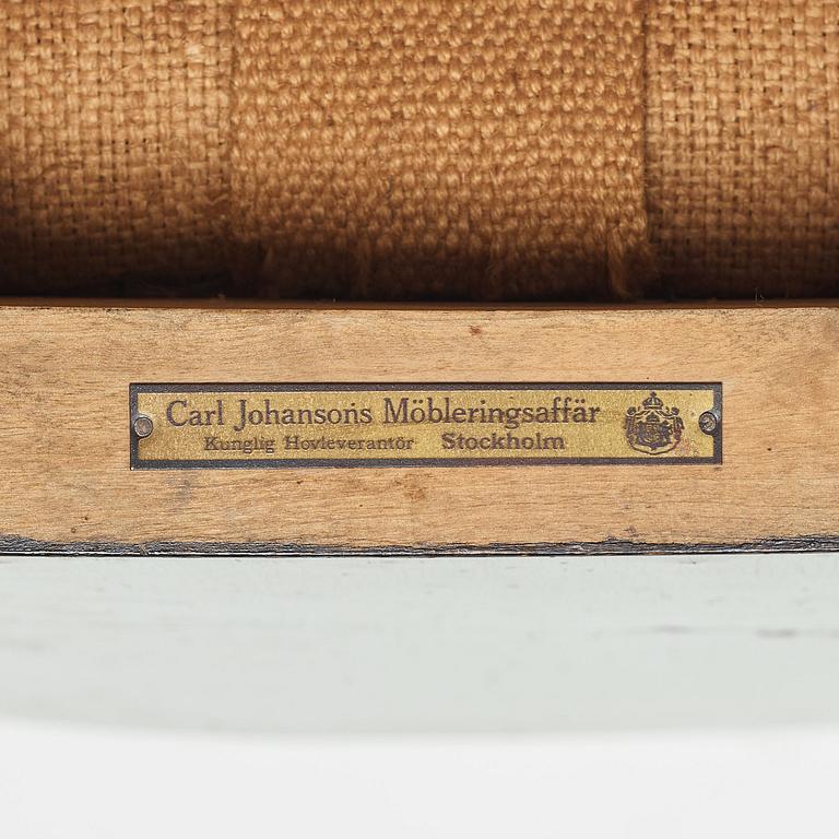 Swedish Grace, a pair of klismos chairs for Carl Johansons Möbleringsaffär, 1930's.