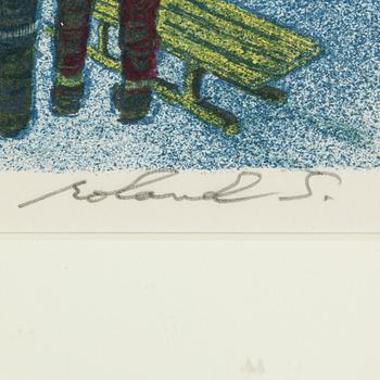 ROLAND SVENSSON, colour lithograph. Signed and numbered 125/250.