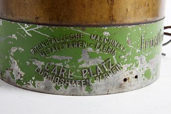 TRÄDGÅRDSSPRUTA, mässing, Carl Platz, Calimax no 1, Tyskland, omkring 1900.