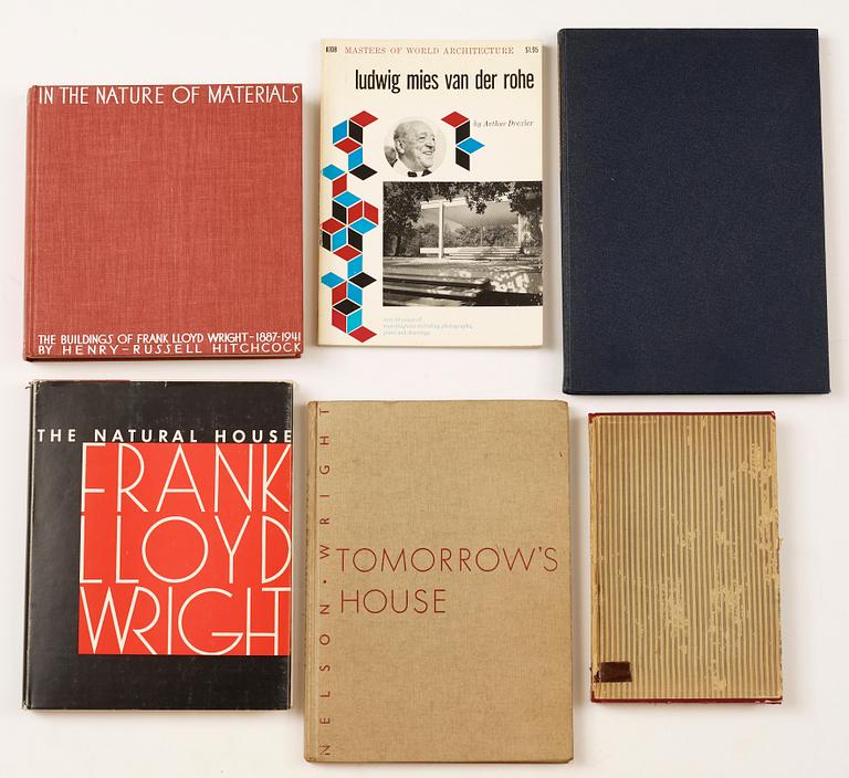 BÖCKER, 6 st, bla. "In the nature of materials", Hitchcoock, New York, 1942.