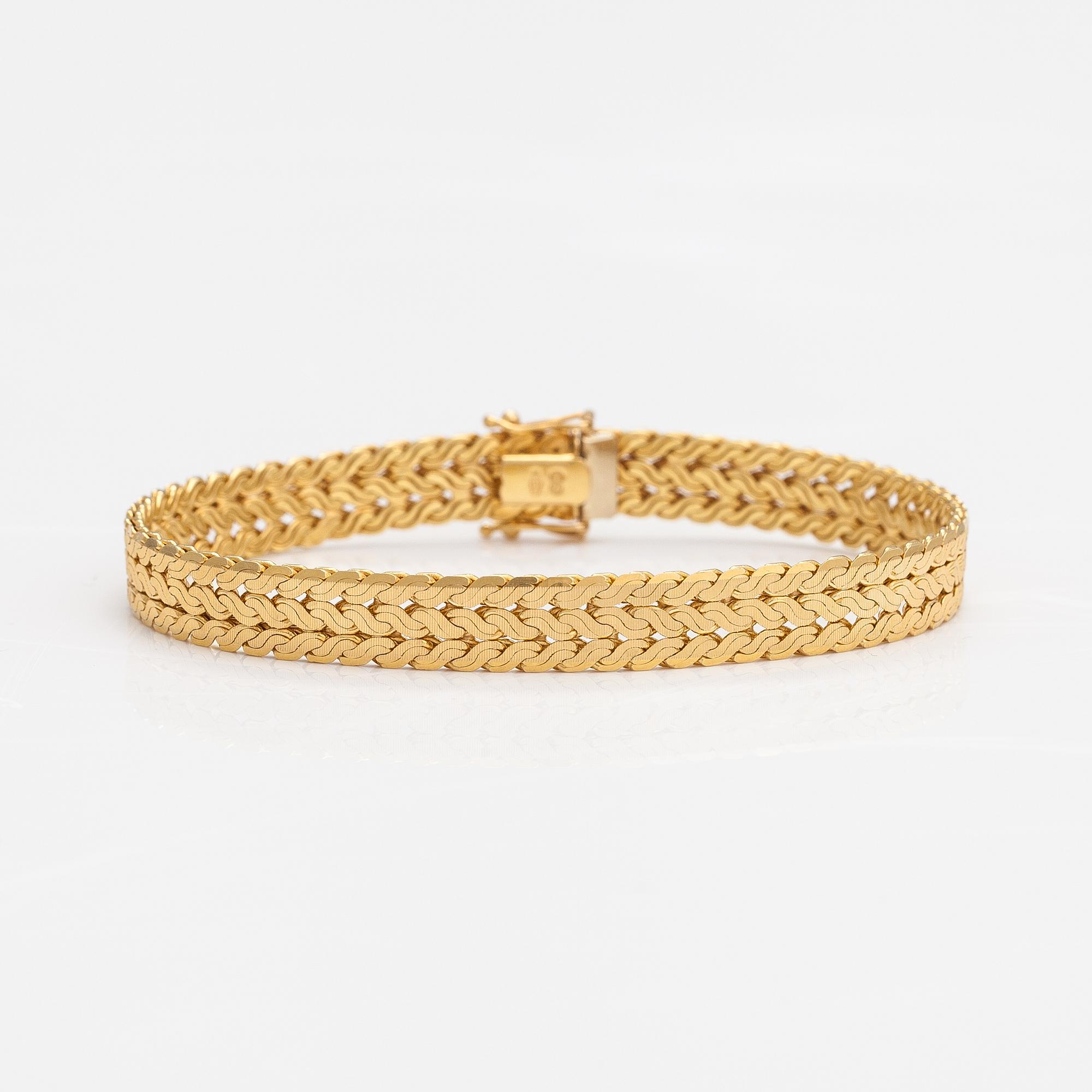 Armband, 18K guld. Unoaerre, Italien.