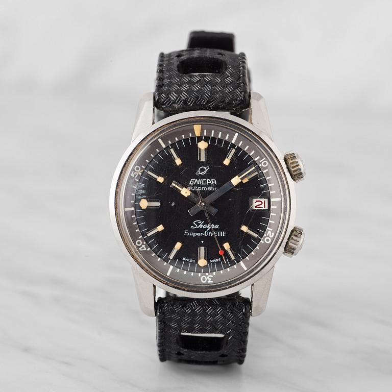 ENICAR, Sherpa, Super-DIVETTE, Seapearl, wristwatch, 36 mm,
