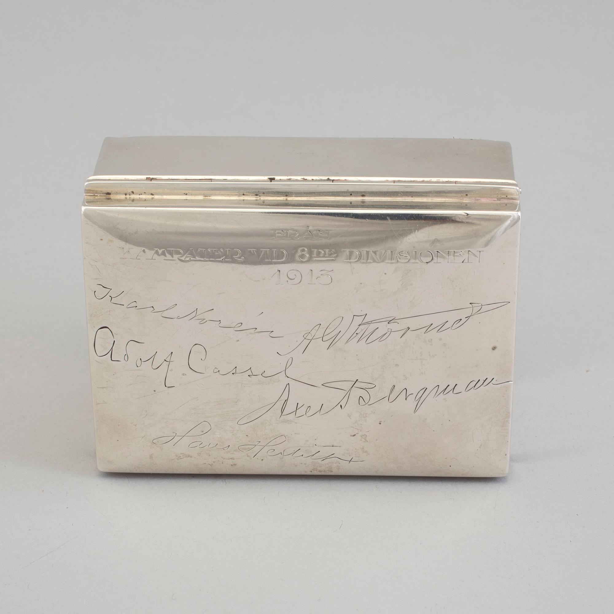 an early 20th century silver box by K Andersson Stockholm.